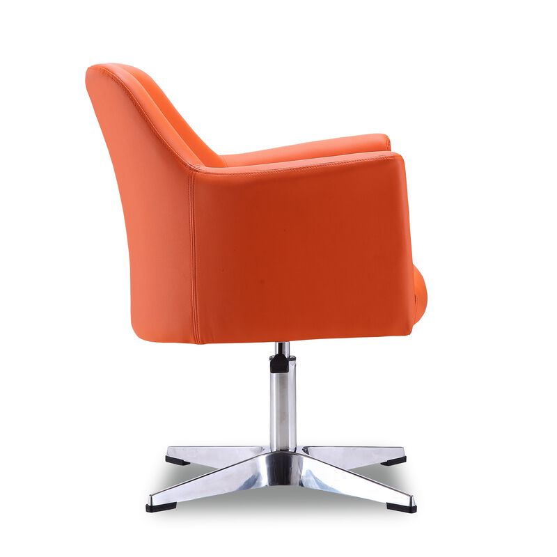 Pelo Orange Swivel Chair