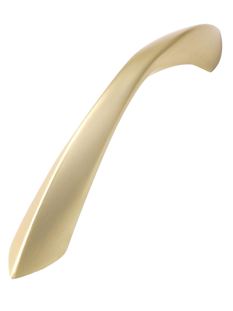 JIASENBAO Brushed Gold Cabinet Pulls 3 Inch Arch Twisted Brass Handles Drawer Kitchen Cupboard Bathroom Dresser Cabinet Hardware