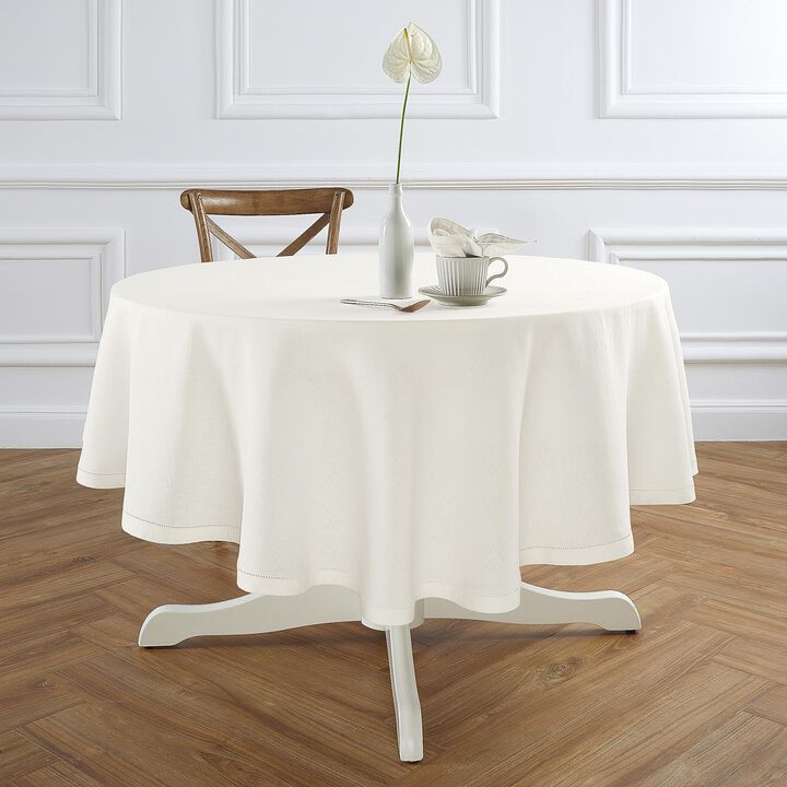Linen Round Tablecloth - Sonoma Hemstitch