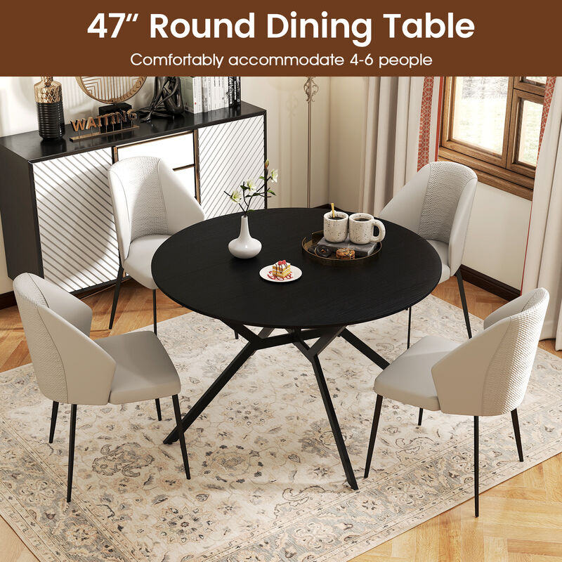 Extendable Round Kitchen Dining Table with Folding Drop Leaves image number 7