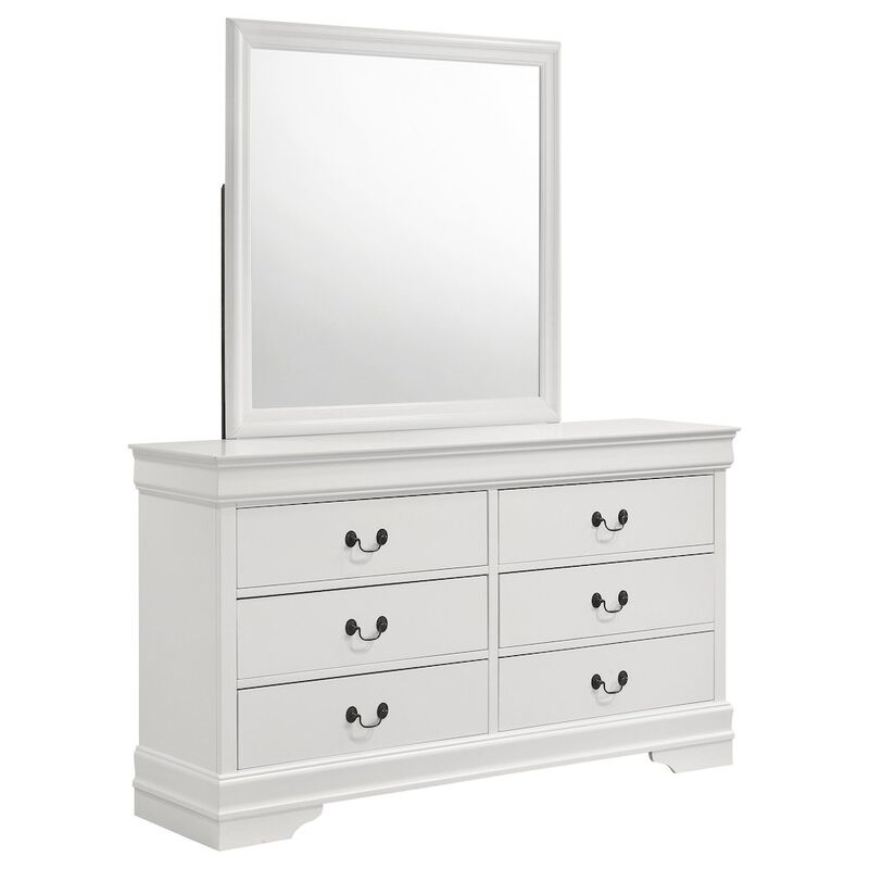 Coaster Co. of America Louis Philippe 6-drawer Dresser and Mirror White image number 0