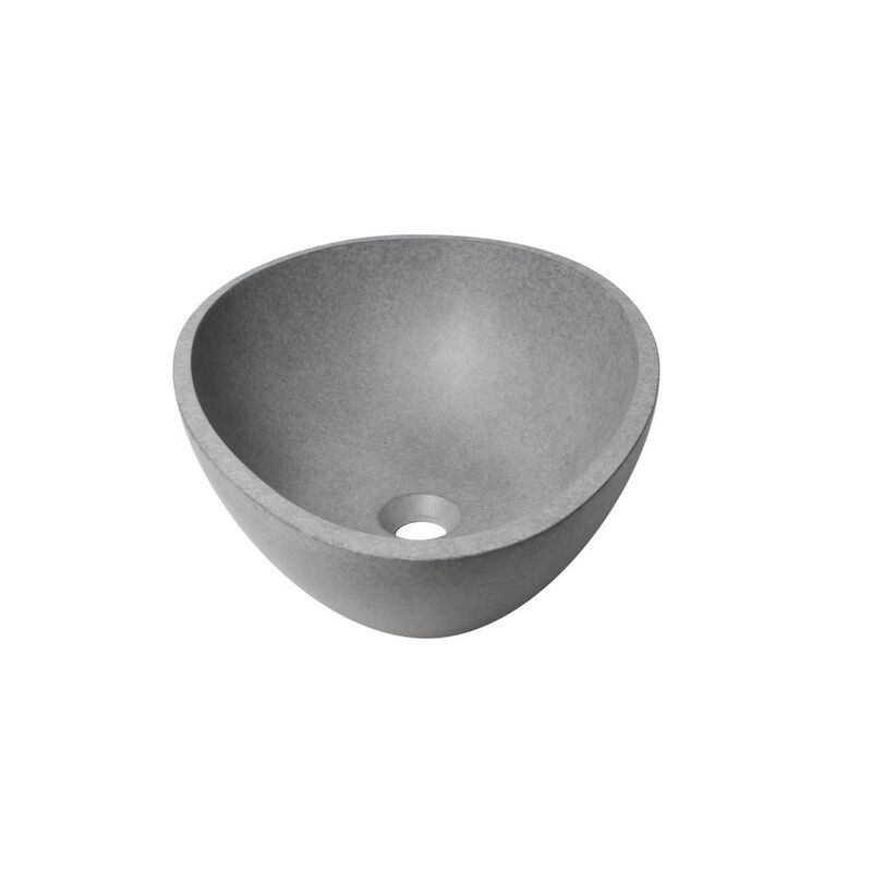 ALFI brand 21 Solid Concrete Tear Drop Above Mount Vessel Sink