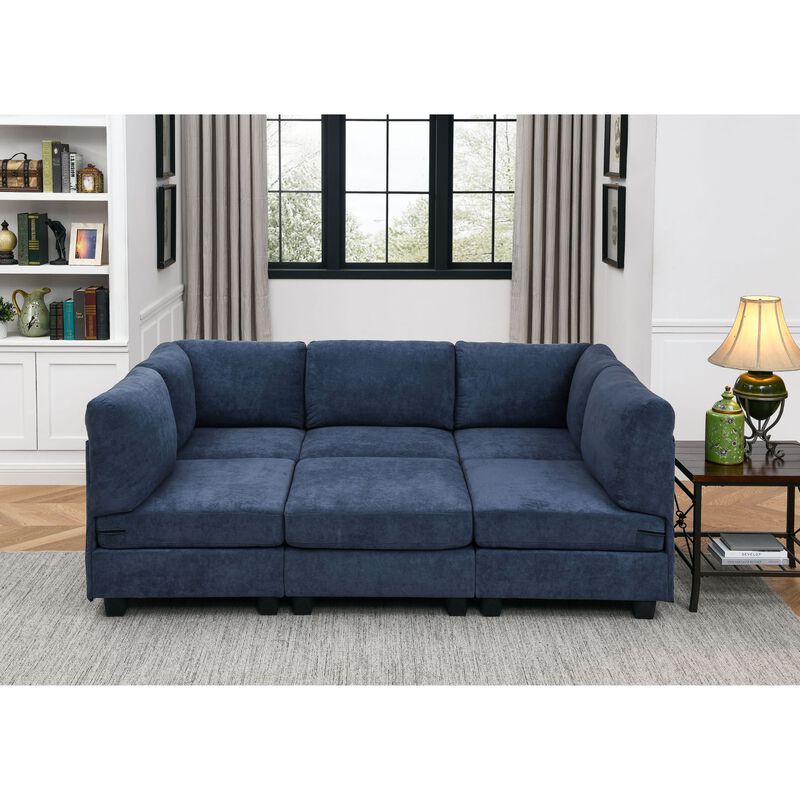 Drudjo L‑Shape Configurable Removable Cushions Sectional Sofa image number 2