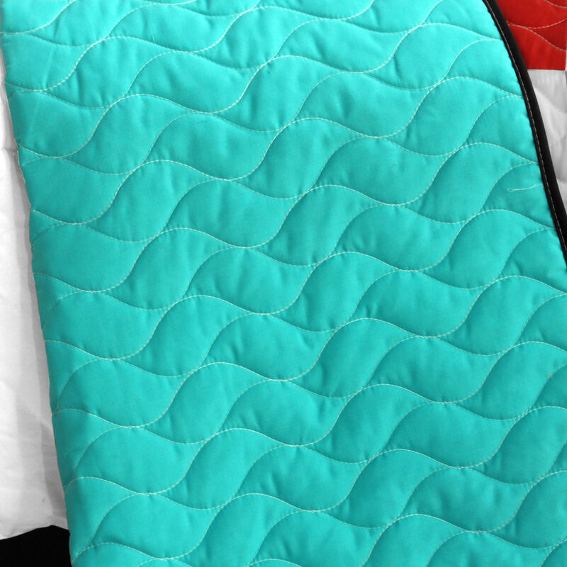 Queen Size 3-Piece Vermicelli Quilted Patchwork Quilt Set with Matching Shams image number 4