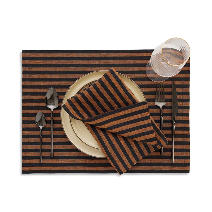 Linen Dinner Napkins - Amalfi Stripe