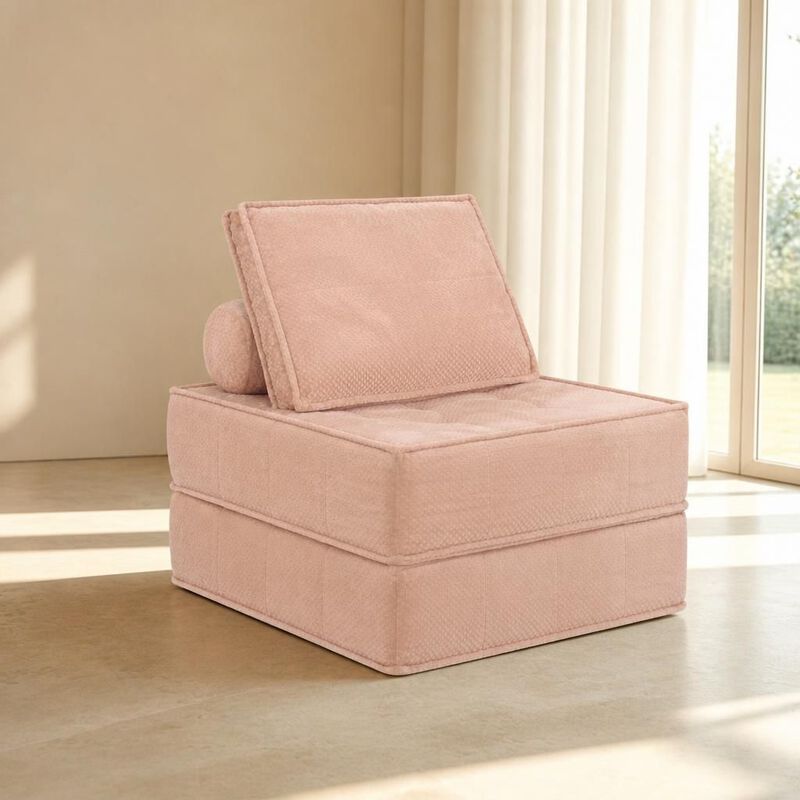 GOODSILO Modular Single Seater Sofa with DIY Multi-Combination Design, Skin-Friendly Fabric for Living Room image number 2