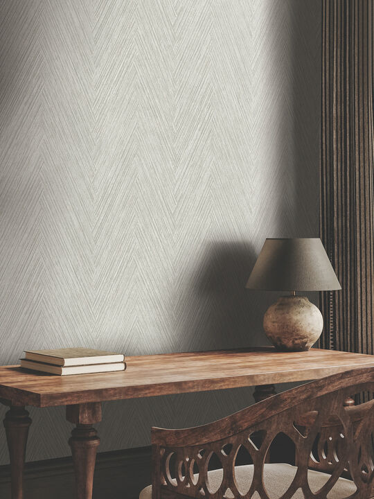Thatched Chevron Dove Wallpaper