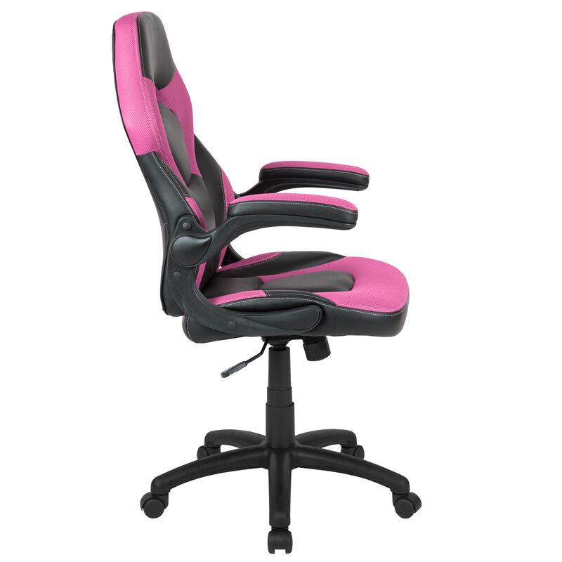 X10 Gaming Chair Racing Office Ergonomic Computer PC Adjustable Swivel Chair with Flip-up Arms, / LeatherSoft image number 7