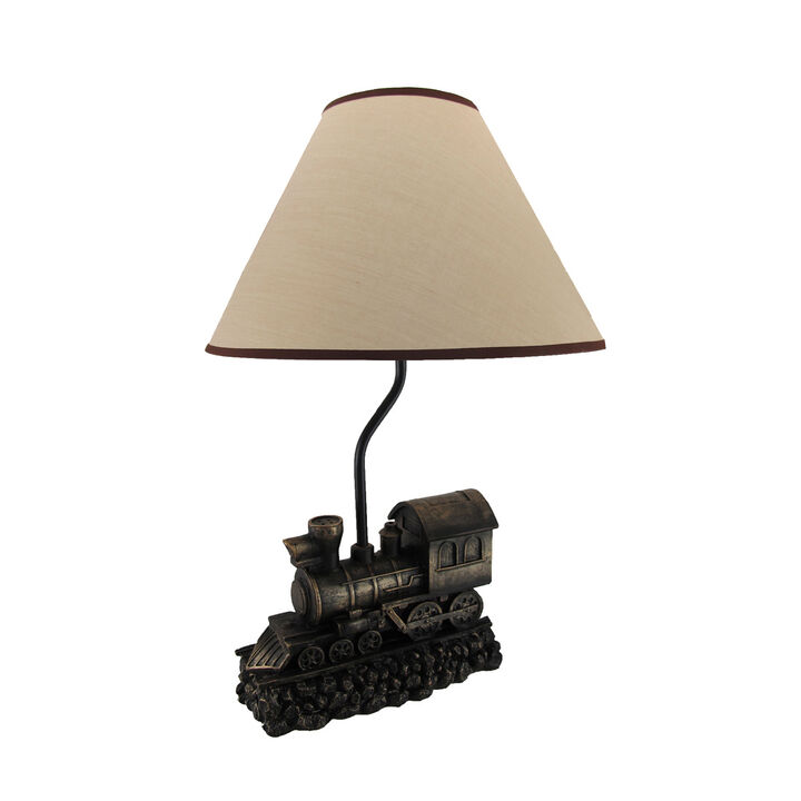 Light in the Tunnel Steam Train Engine Table Lamp with Shade