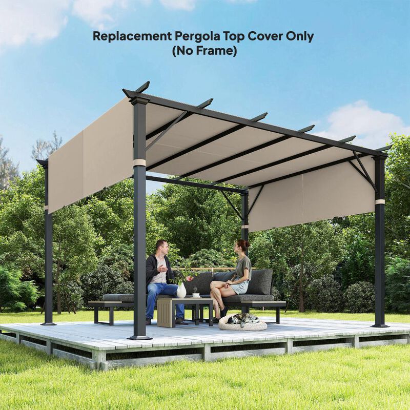 Hivvago 2 Pcs Pergola Shade Cover for 10x12 Pergola image number 7