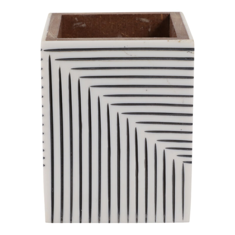 Ridged Lines Resin Pencil Cup image number 2