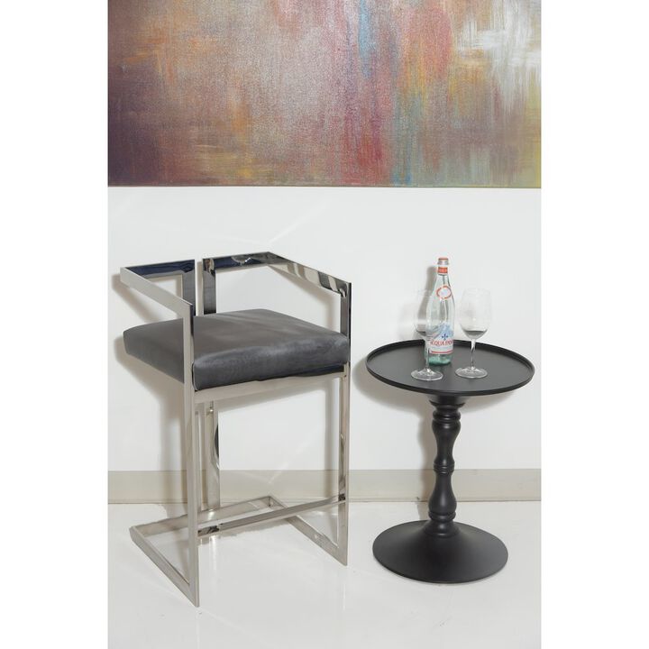 Pangea Home Bishop Side Table Black