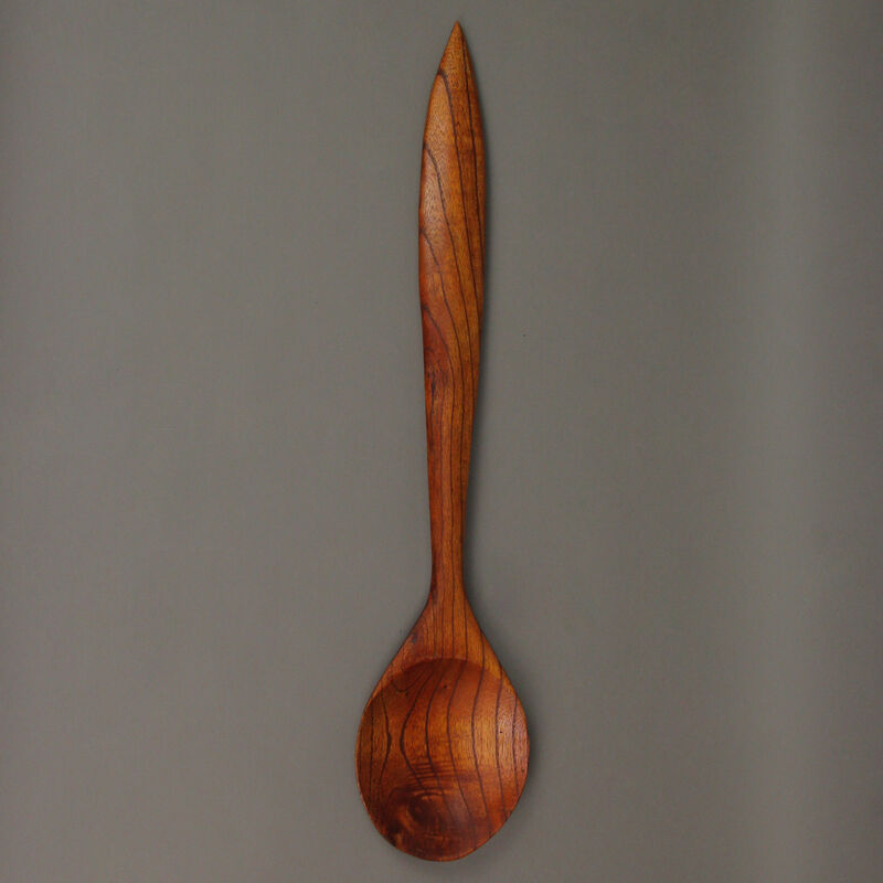 Set of 2 Modern Minimalist Wooden Fork & Spoon Sculpture Wall Hanging Home Decor image number 3