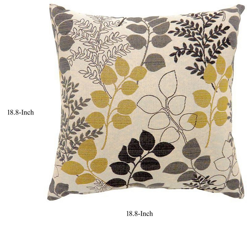 JILL Contemporary Big Pillow With fabric, Multicolor Finish, Set of 2-Benzara image number 5