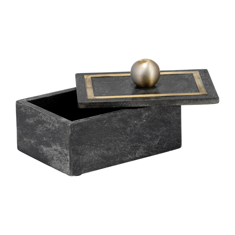 Marble, 7x5 Rectangular Box - Knob, Black image number 2
