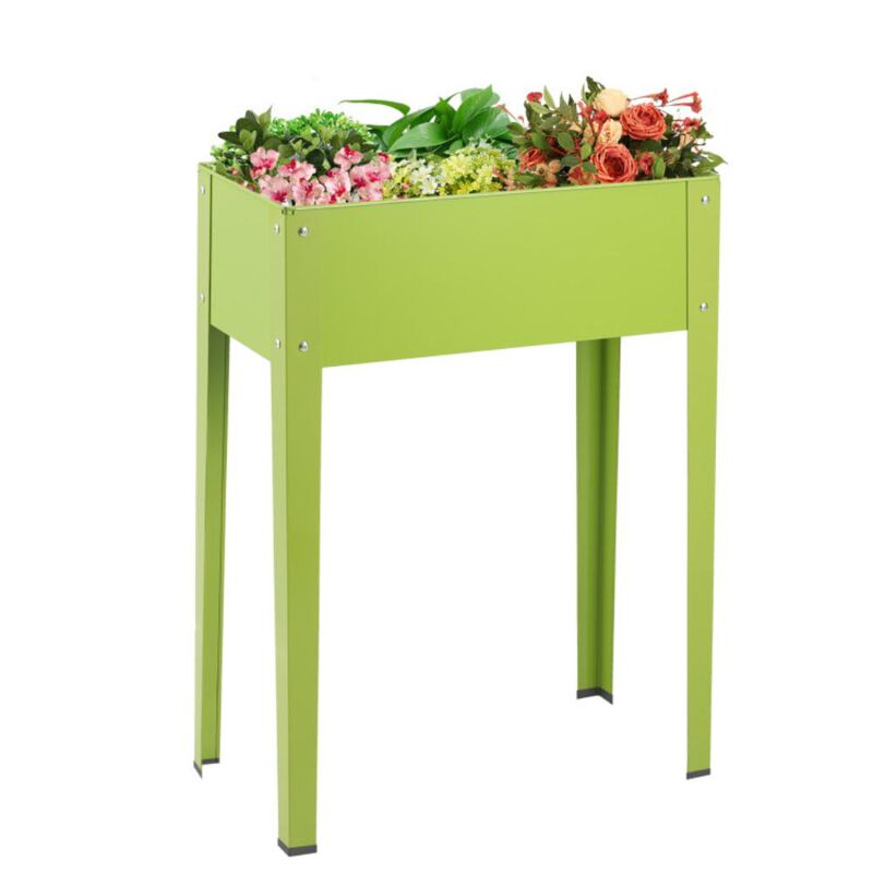 Hivvago 24.5 x 12.5 Inch Outdoor Elevated Garden Plant Flower Bed