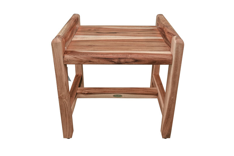 EcoDecors Eleganto 20 Inch Waterproof Teak Wood Shower Bench
