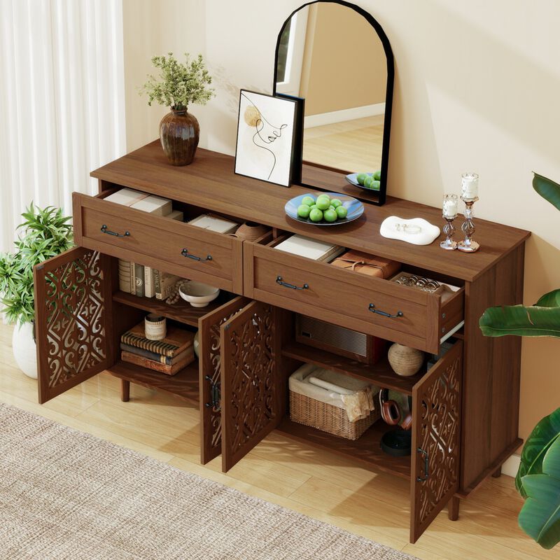 Futnel Carved Wood Sideboard Buffet image number 8