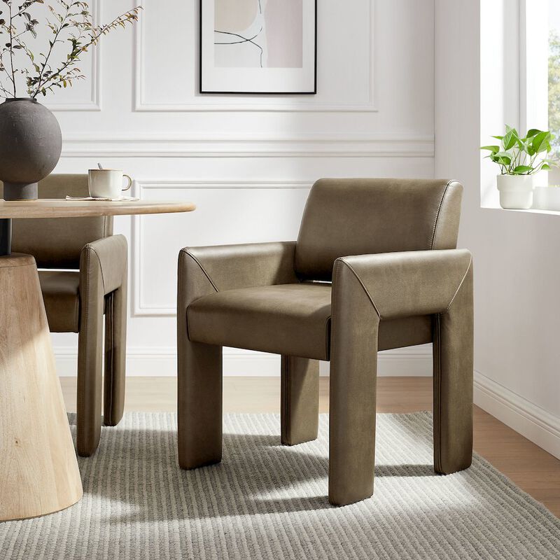 Daven Vegan Leather Dining Armchair image number 7