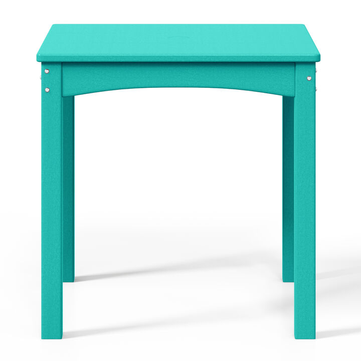 WestinTrends Kids 24" Wide HDPE Plastic Childrens Square Dinner Table