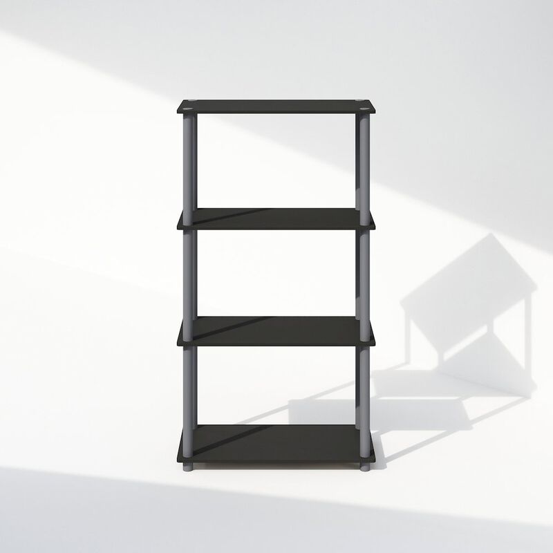 Turn-N-Tube 4-Tier Multipurpose Shelf Display Rack, Shelving Unit, Bookcase