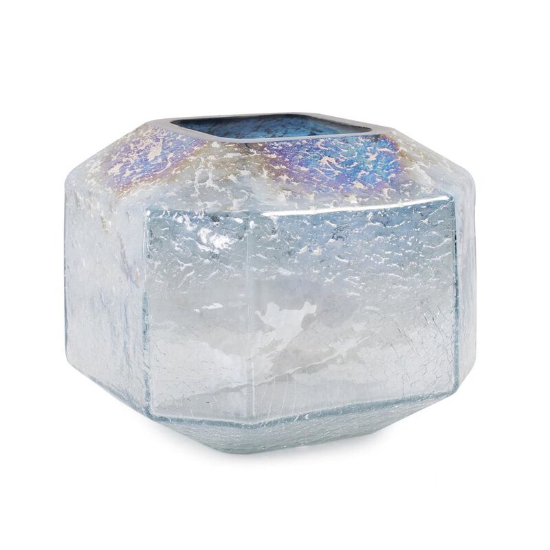 Howard Elliott Lonsdale Iridescent Low Glass Vase image number 2