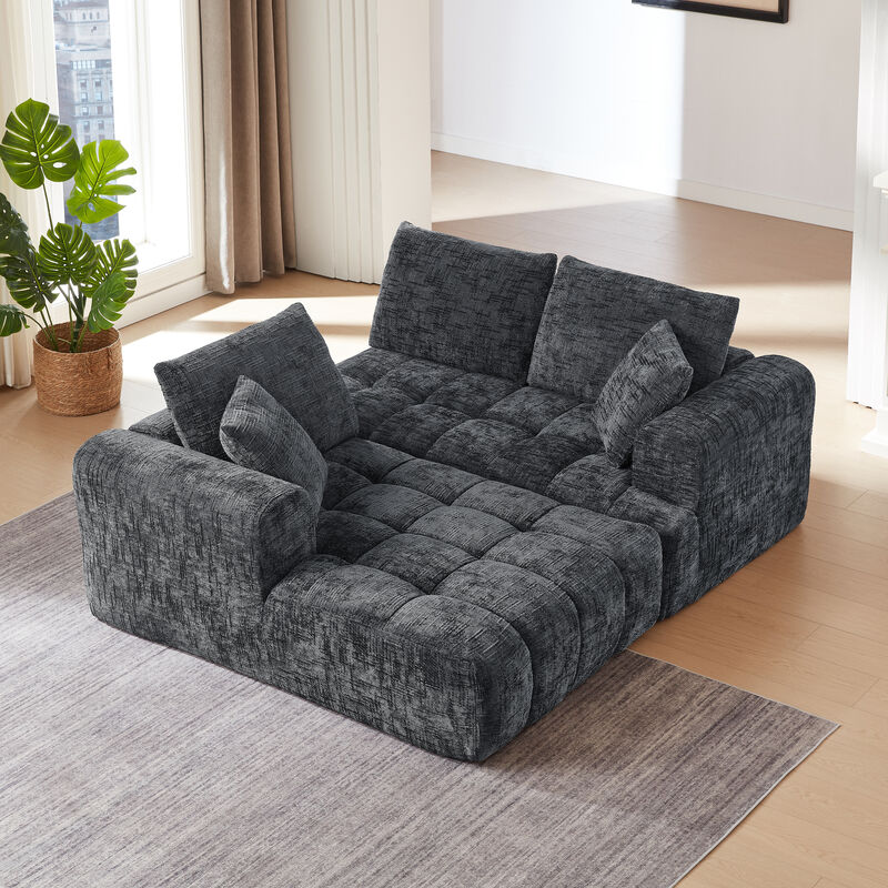 Criki Chenille L-Shape Sectional Sofa image number 4
