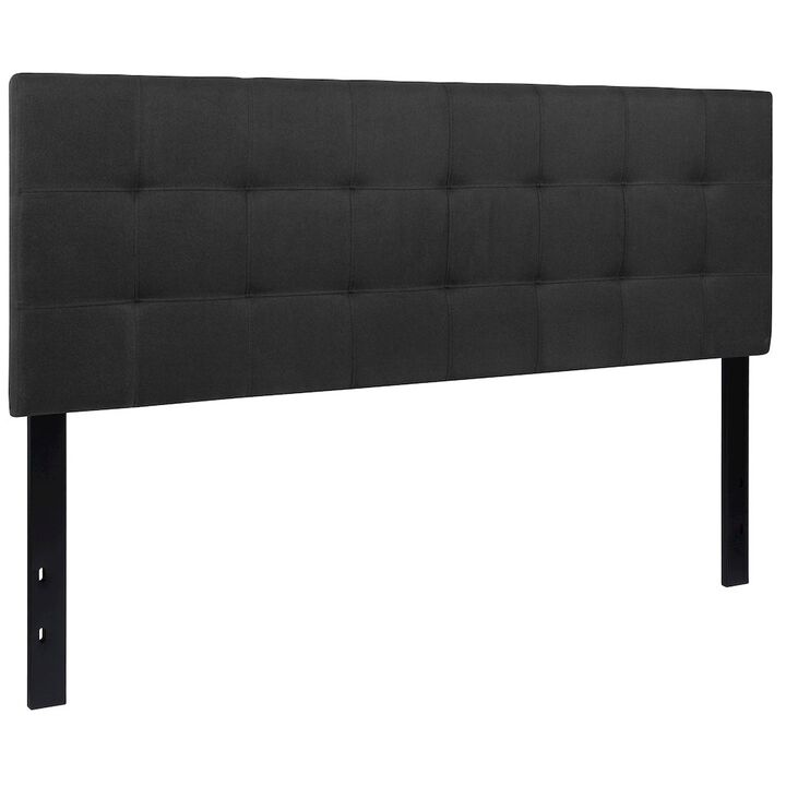 Flash Furniture Tufted Upholstered Queen Size Headboard in Black Fabric