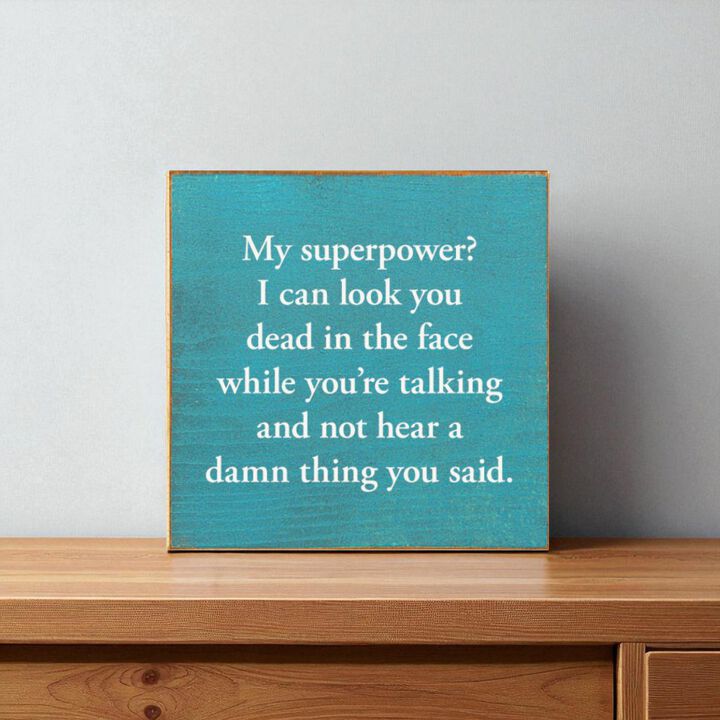 Funny Sarcastic Wooden Sign Wall Decor for Home or Office