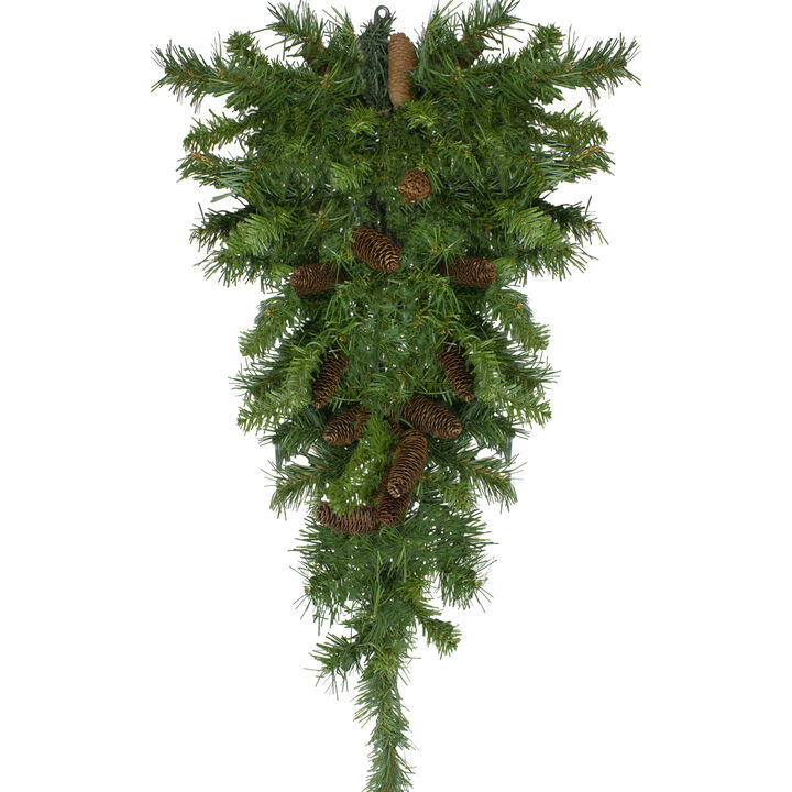 34" Dakota Red Pine Artificial Christmas Swag with Pine Cones - Unlit