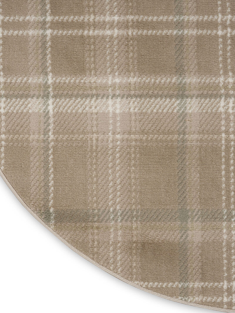 Grafix GRF03 Taupe 4' x Round Rug