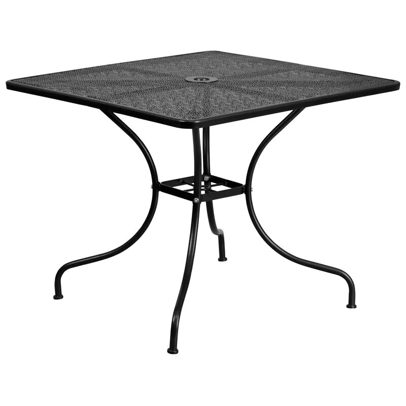 35.5SQ White Patio Table Set image number 3