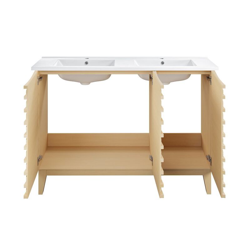 Cascade 48 in. Bathroom Vanity with 3-Hole Ceramic Sink Top image number 4