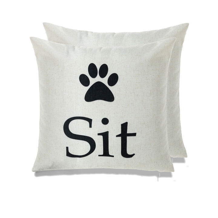 Home and Dog throw pillow - set of 2
