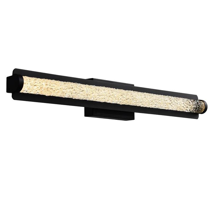 Fiji Integrated LED Black Outdoor Wall Light