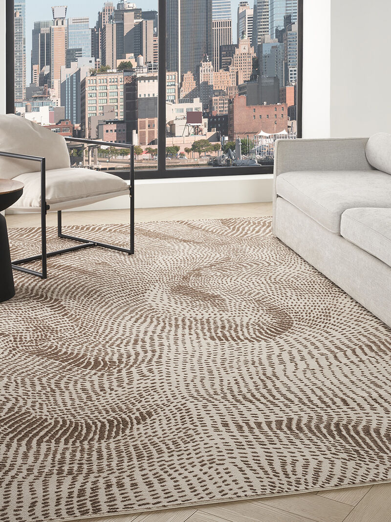 Central Park West CEP01 Beige/Brown 9' x 12' Rug