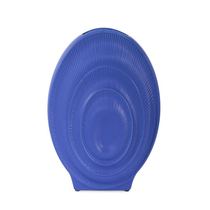 Howard Elliott Radiant Blue Short Ceramic Vase