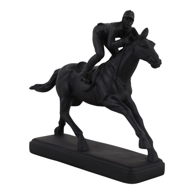 9x8" Horse & Jockey Figure image number 1