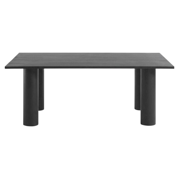 Outdoor Patio Dining Table, Aluminum Top, Rectangular Design, Outdoor Use