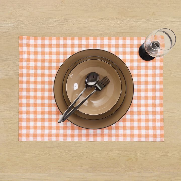 Linen Placemats - Gingham Check
