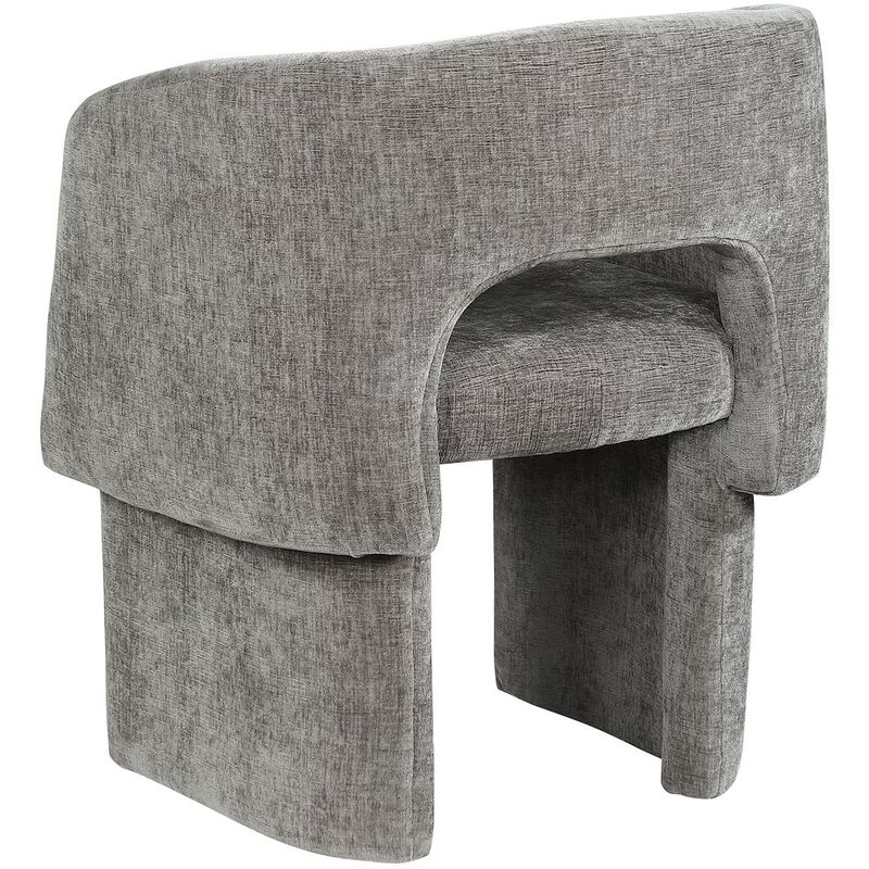 Meridian Furniture Emmet Grey Chenille Fabric Dining Chair / Accent Chair