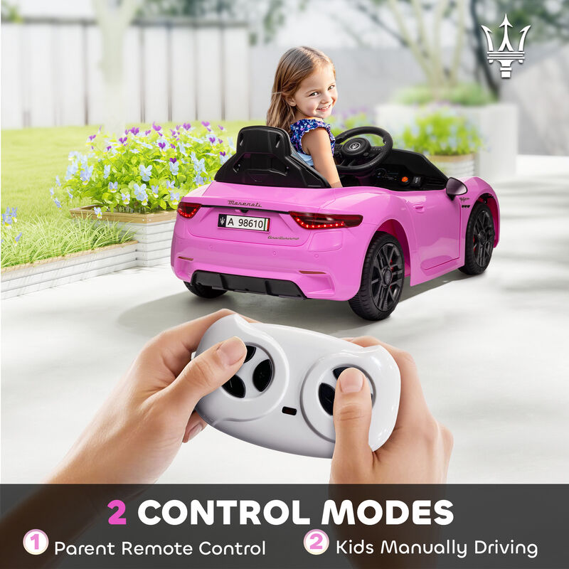 BreeBe Maserati Gran Turismo Licensed 12V Kids Electric Car w/ Remote Control, Soft Start, LED Lights, Music, Horn image number 4