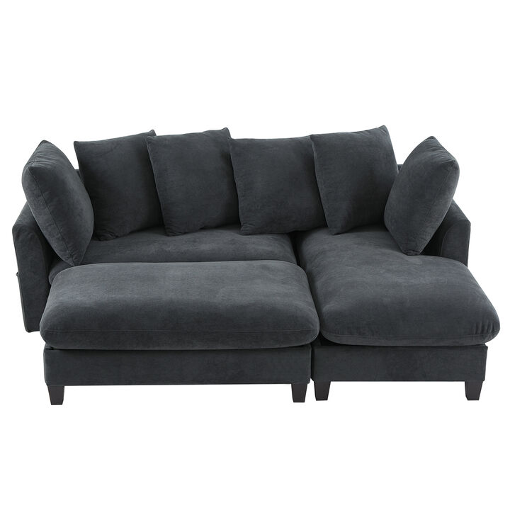 Merax Sectional Sofa L-shaped Sofa Upholstered Sectional Sofa with Ample Storage Space