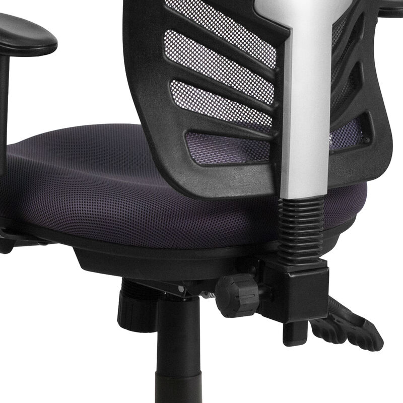 Nicholas Mid-Back Dark Gray Mesh Multifunction Executive Swivel Ergonomic Office Chair with Adjustable Arms image number 5