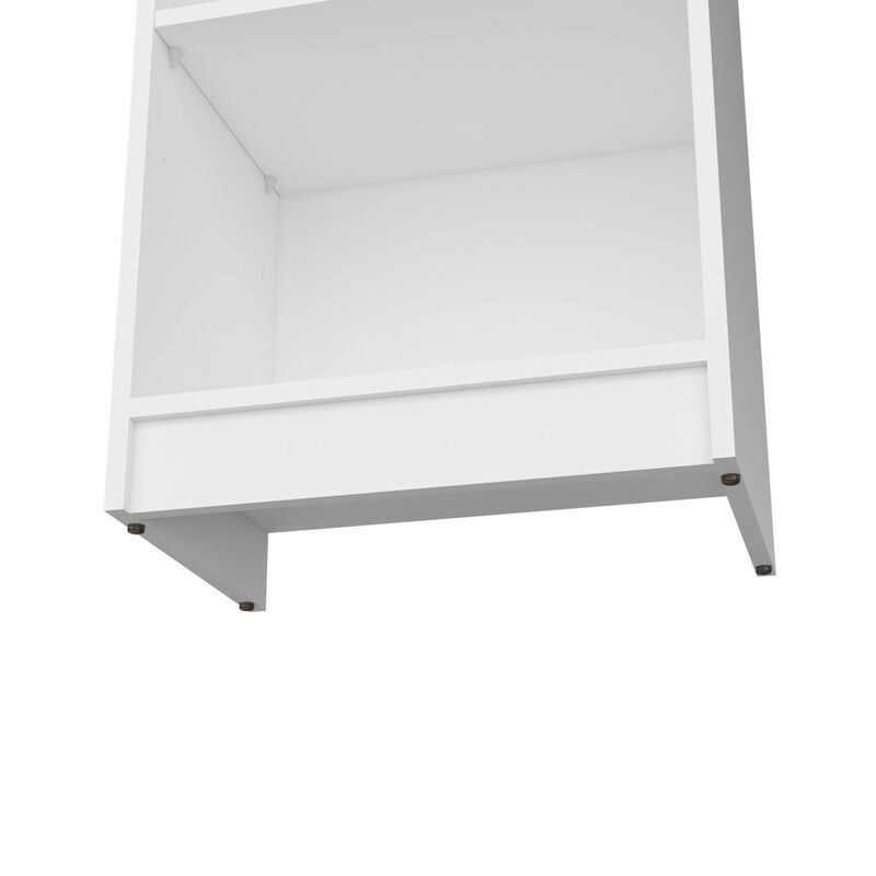 Vinton XS Bookcase Compact Bookshelf with Multiple Shelves, White -Office