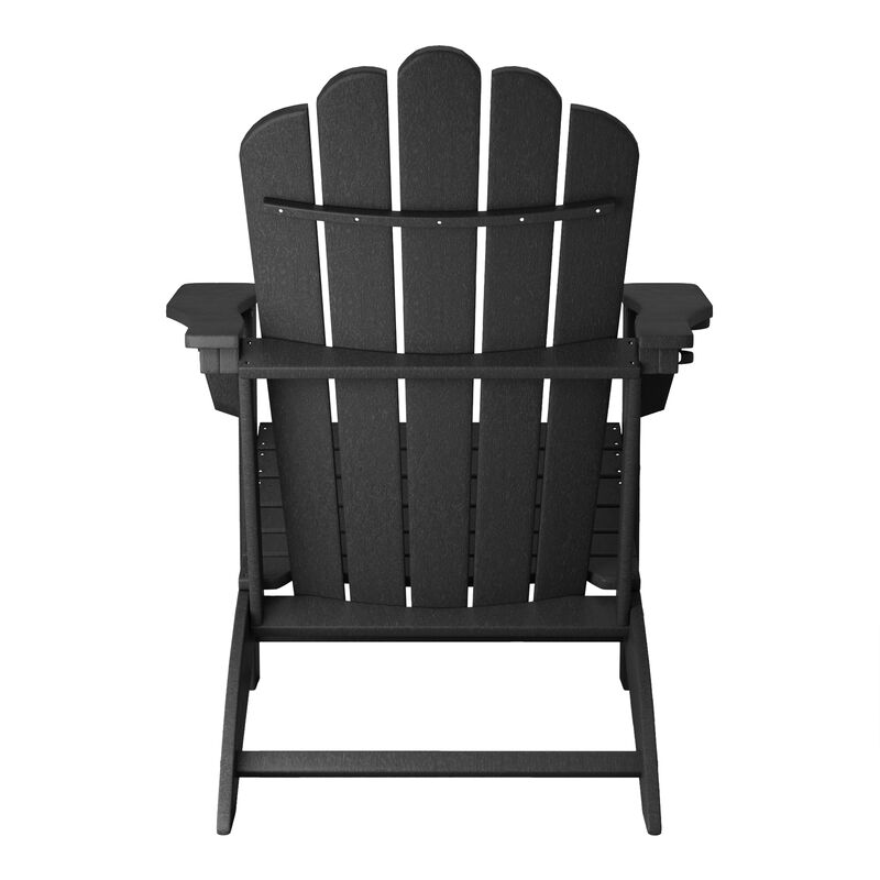 WestinTrends Outdoor Patio HDPE Adirondack Chair With Cup Holder