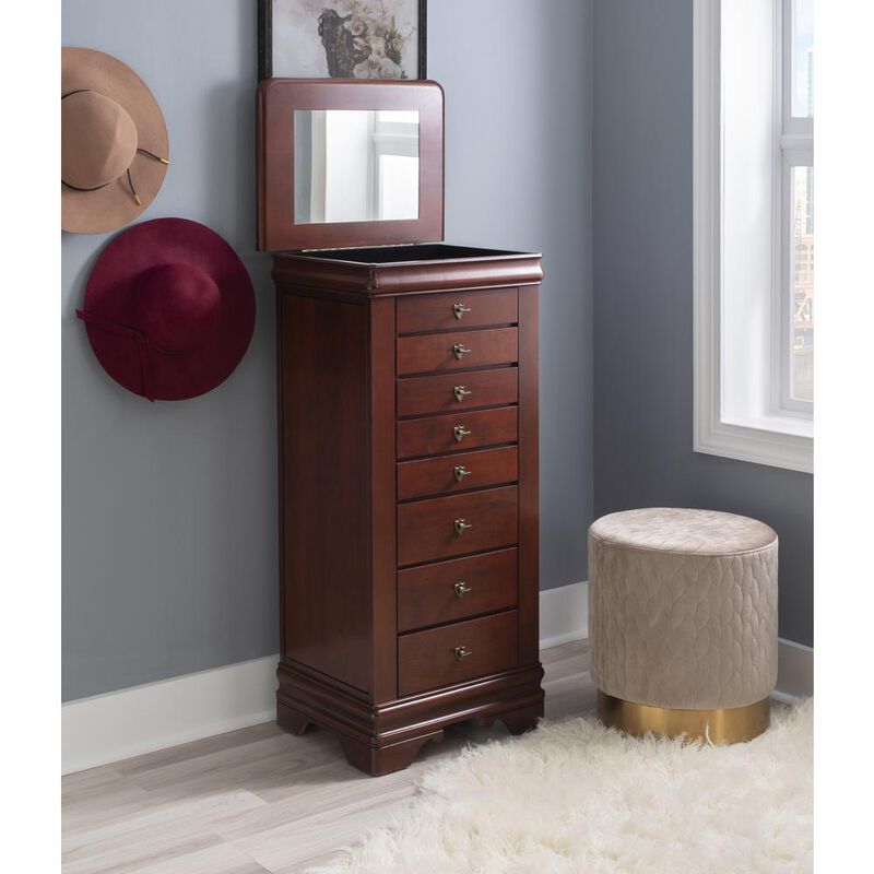 Powell Louis Philippe Marquis Cherry Jewelry Armoire