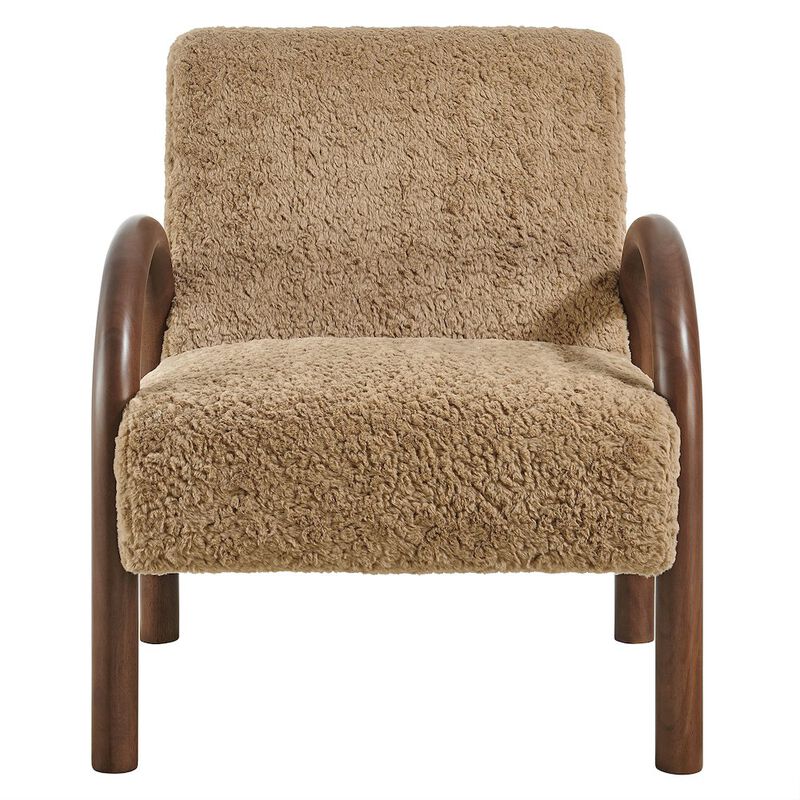 Lunet Faux Shearling Accent Armchair image number 5