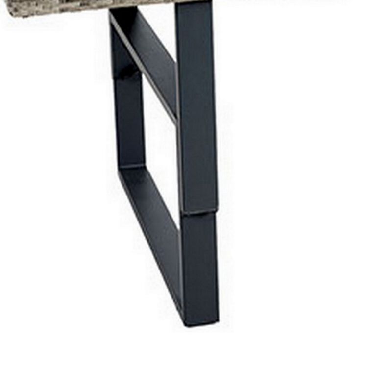 Foca 63 Inch Outdoor Rectangular Dining Table, Adjustable Height, Wicker