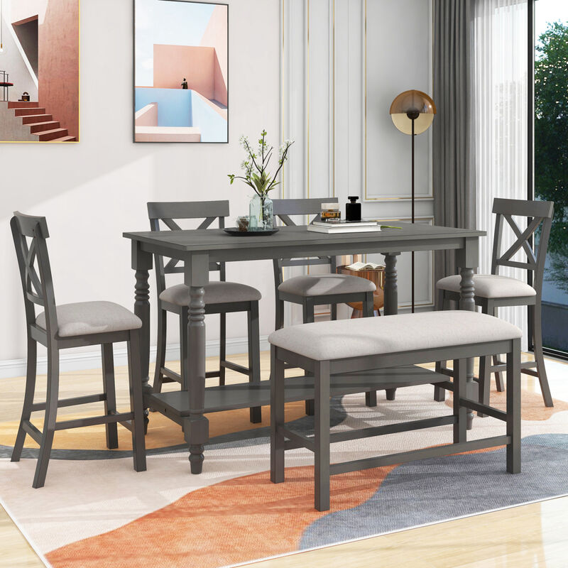 Streamdale 6-Piece Counter Height Dining Set